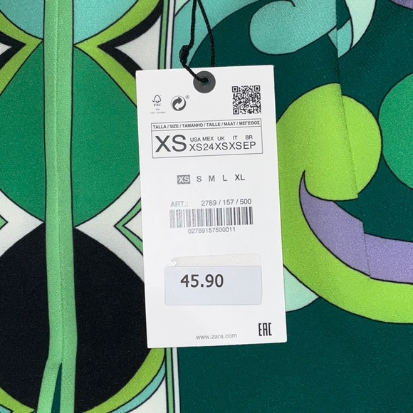 ZARA Green Mod 60’s inspired skirt NWT XS ST Patrick’s Day SALE 🍀 💚 - Picture 8 of 10